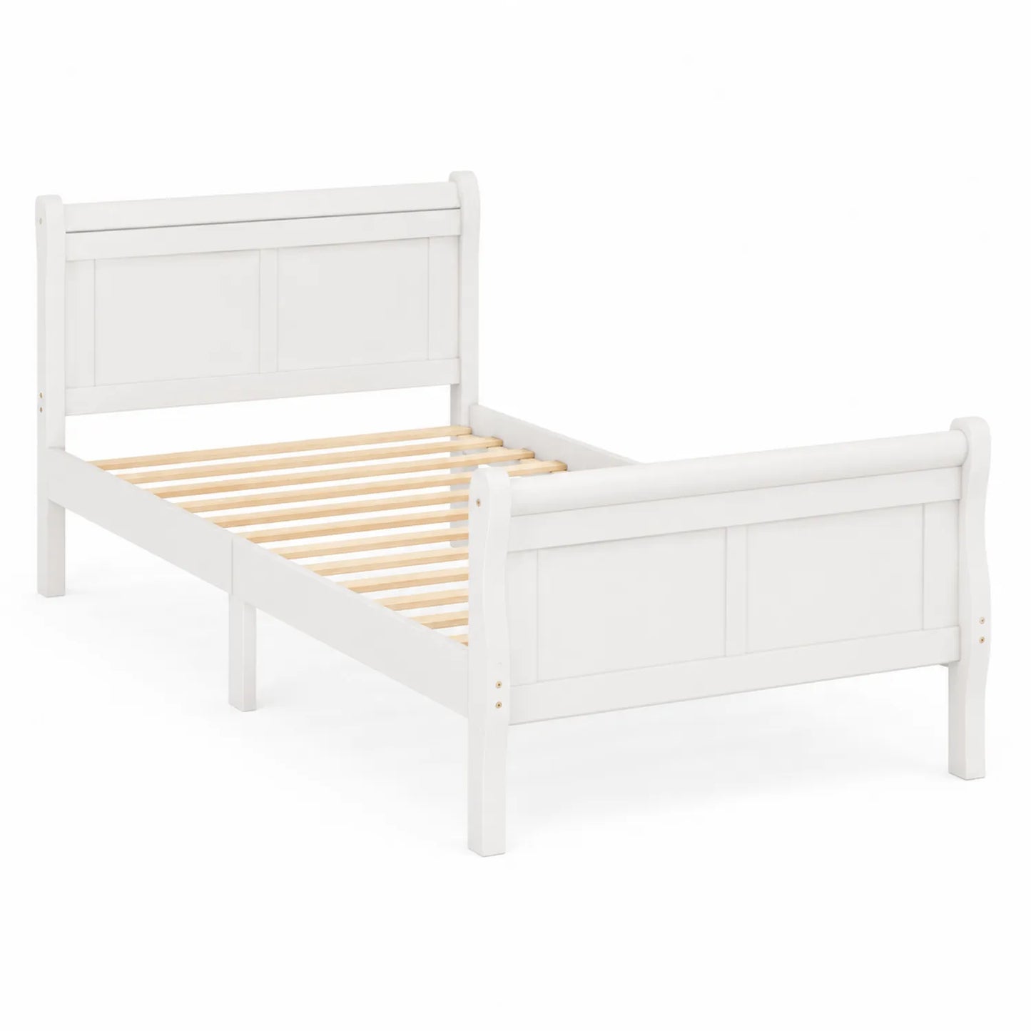 Einzelbett Massivholz Weiß 200x90 cm