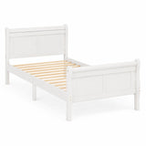 Einzelbett Massivholz Weiß 200x90 cm