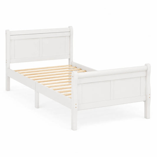Einzelbett Massivholz Weiß 200x90 cm
